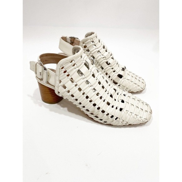 Donald Pliner 6.5 Cassie Sandal Woven Weave Leather Slingback Block Heel $298 - Picture 4 of 7